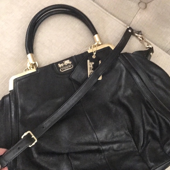 Black Coach XL Handbag - Picture 1 of 5